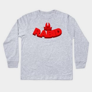 Rabid Text Logo Kids Long Sleeve T-Shirt